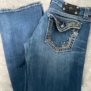 Color- Blue, brand- miss me, jeans size- 30 (western size) 34 Inseam